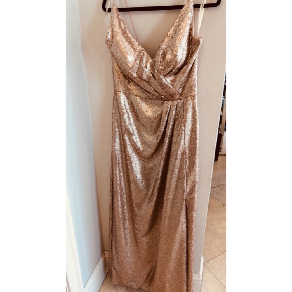 Rose gold sequence gown